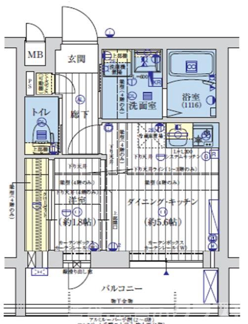 アクアプレイス京都聚楽第の間取り