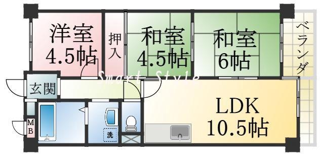 アビタシオン中津の間取り