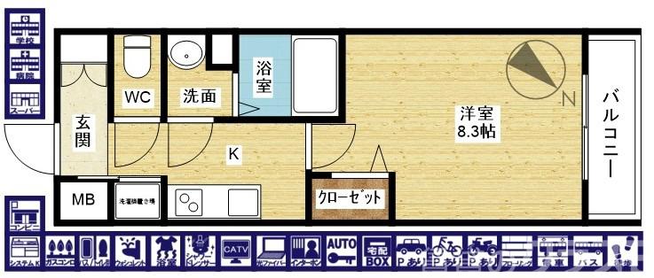サムティ上新庄レジデンスの間取り