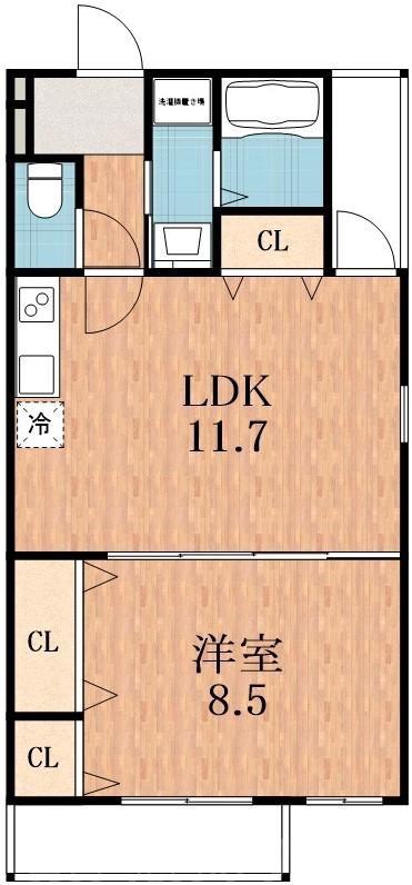 今川の完工年月(2016年10月)築の賃貸アパートの間取り