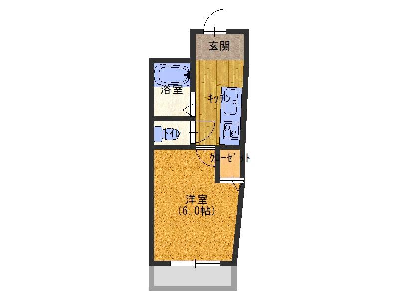 古川町の完工年月(1994年4月)築の賃貸マンションの間取り