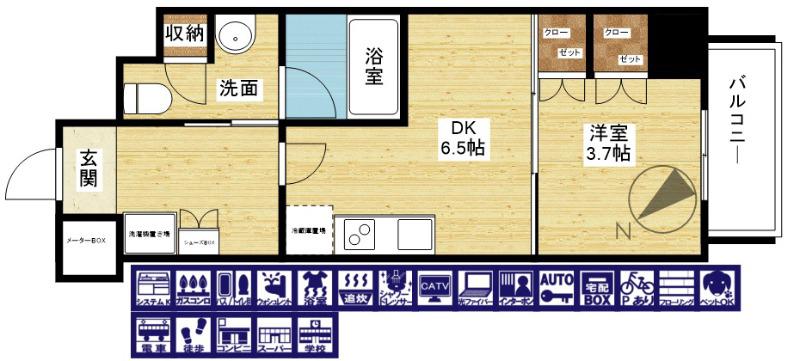 ザ・パークハビオ塚本の間取り