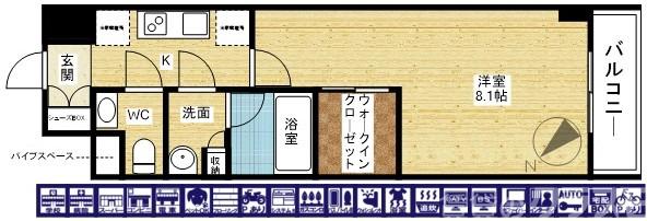 ザ・パークハビオ塚本の間取り