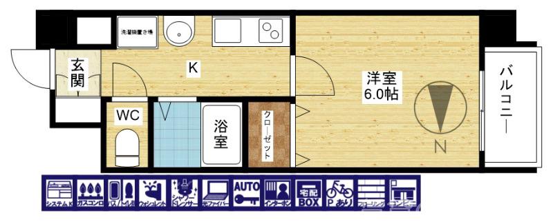 プレミアムステージ新大阪駅前Ⅱの間取り