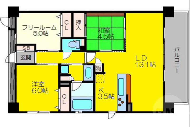 相川の完工年月(2017年6月)築の賃貸マンションの間取り