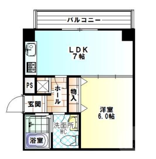 相川の完工年月(1998年5月)築の賃貸マンションの間取り
