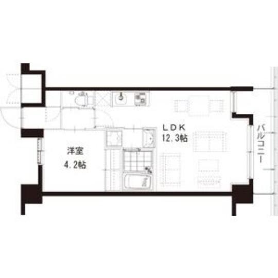 藤白台の完工年月(2017年2月)築の賃貸マンションの間取り