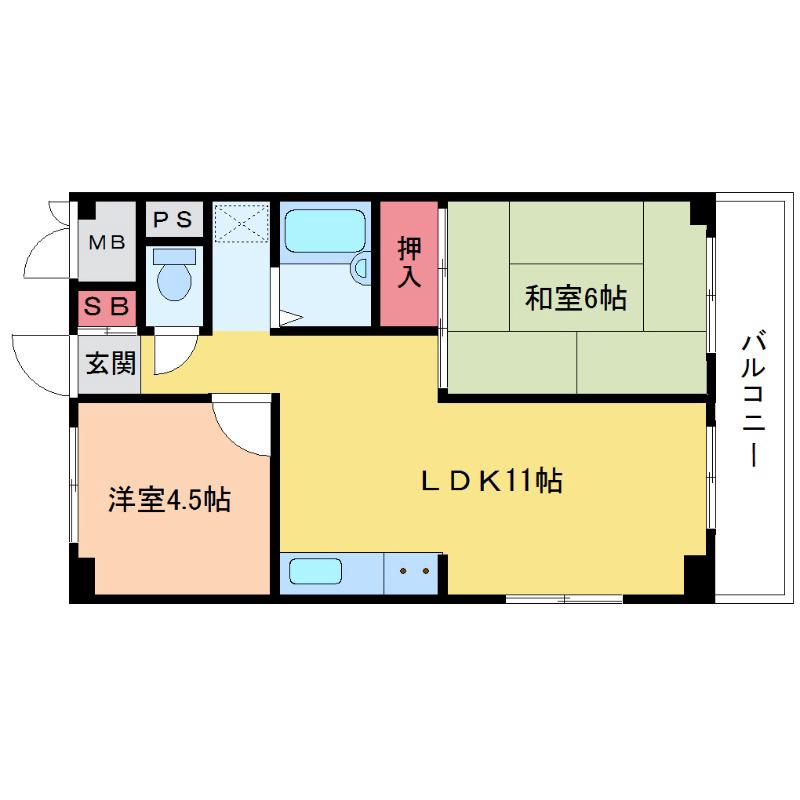 ダイアパレス三国2号館の間取り