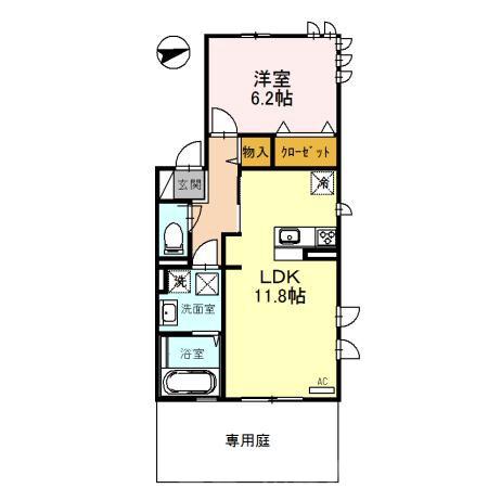 矢田の完工年月(2018年4月)築の賃貸アパートの間取り