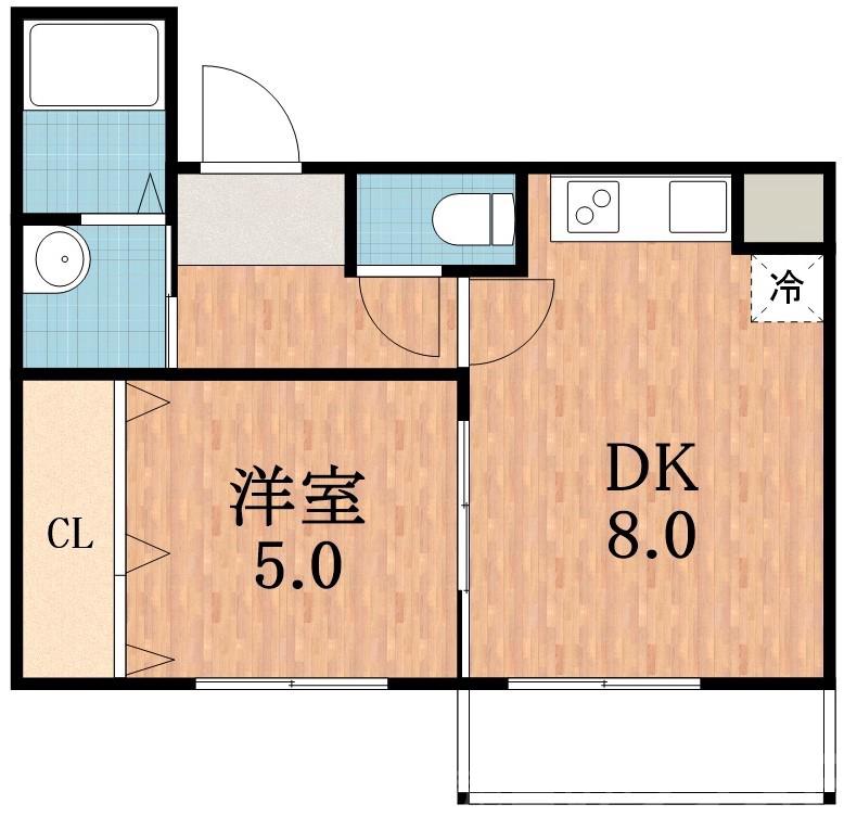 北田辺の完工年月(2015年11月)築の賃貸アパートの間取り