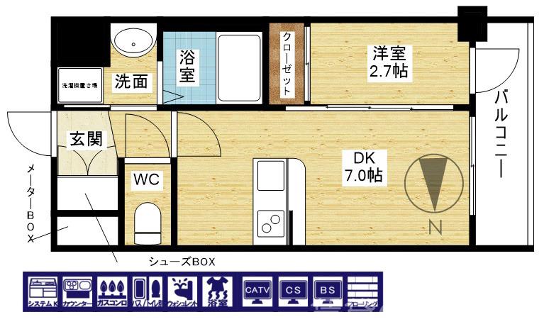 セレニテ新大阪ミラク壱番館の間取り