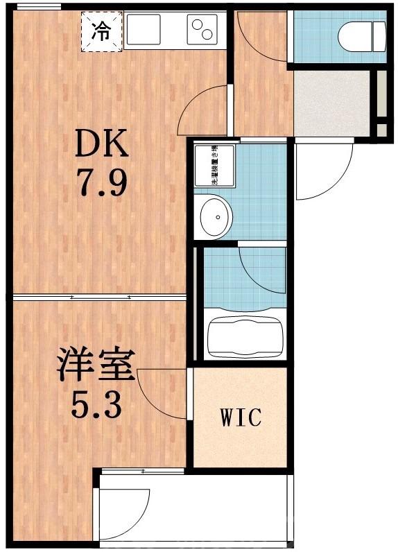 山之内の完工年月(2022年11月)築の賃貸アパートの間取り