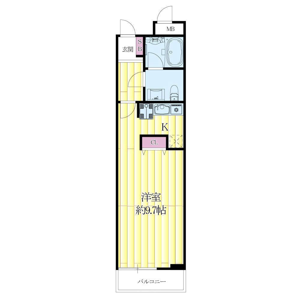 千里丘の完工年月(1988年3月)築の賃貸マンションの間取り