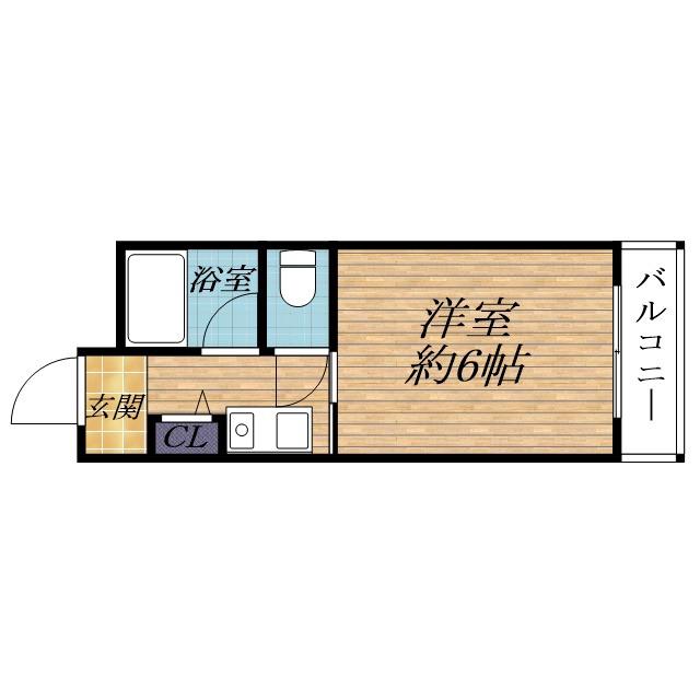 片山町の完工年月(1995年1月)築の賃貸マンションの間取り