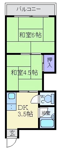 ハイツ北之町B棟の間取り