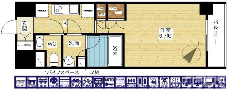 ザ・パークハビオ塚本の間取り