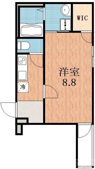 桑津の完工年月(2021年10月)築の賃貸アパートの間取り