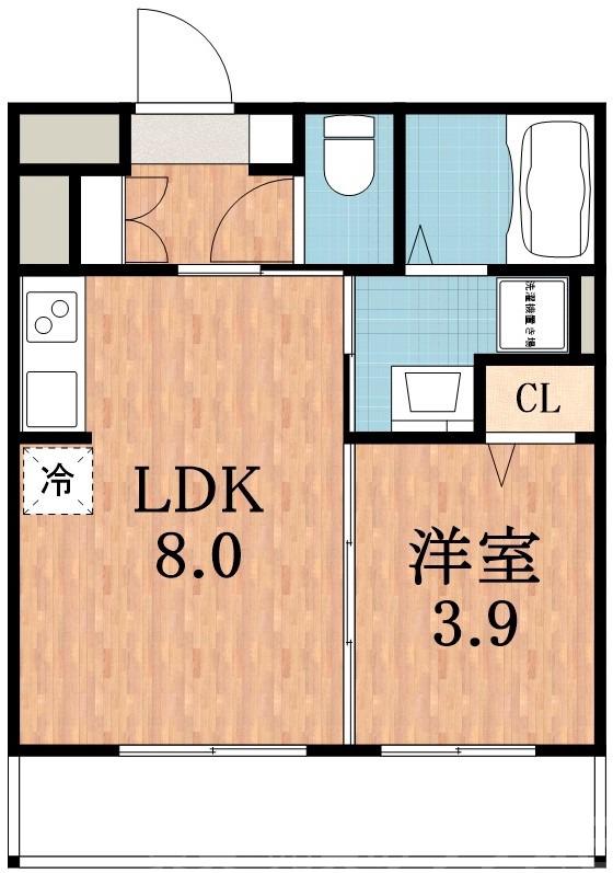 住道矢田の完工年月(2025年3月)築の賃貸マンションの間取り