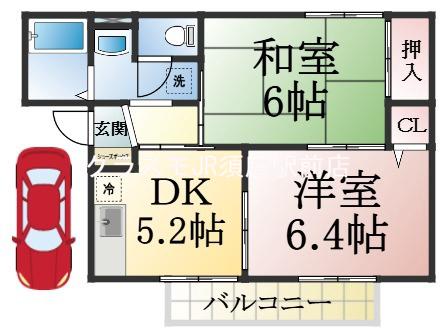 フレグランス谷御所A棟の間取り