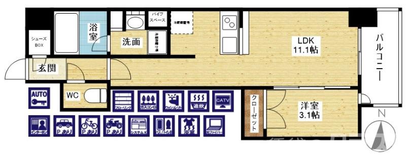 リビオメゾン新大阪の間取り