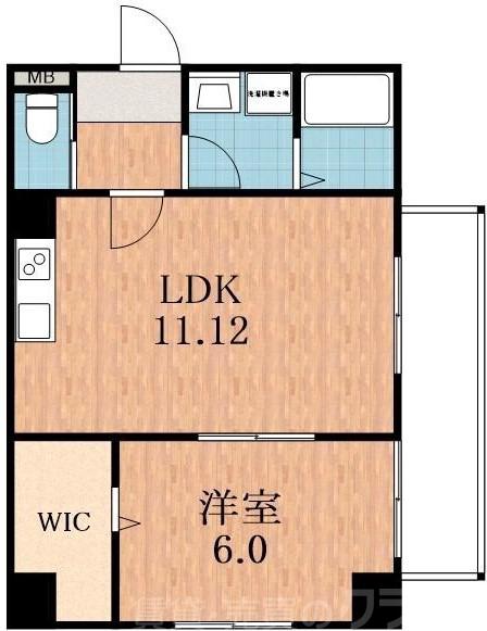 勝山の完工年月(2018年3月)築の賃貸マンションの間取り