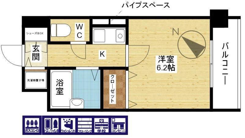パラシオ塚本Ⅲの間取り