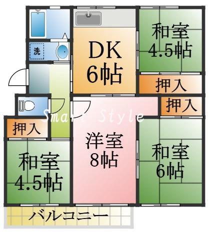高倉台1団地3号棟の間取り