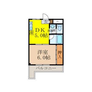 南高浜町の完工年月(1988年5月)築の賃貸アパートの間取り