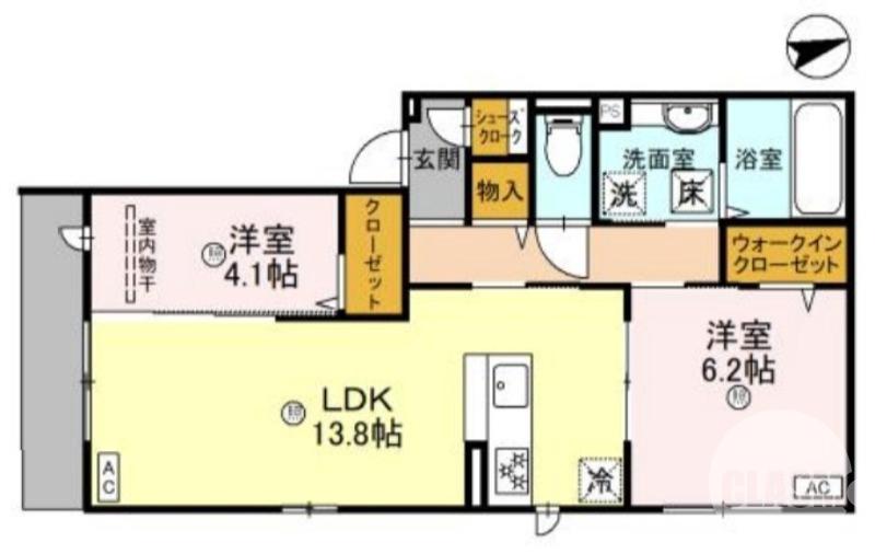 八田南之町の完工年月(2025年5月)築の賃貸アパートの間取り