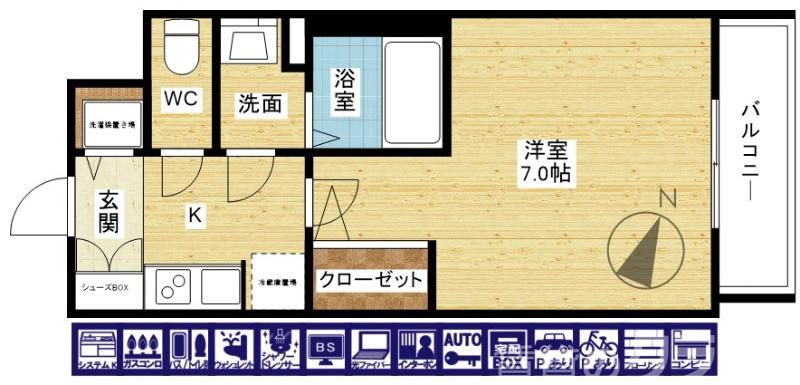 S-RESIDENCE上新庄ascentの間取り