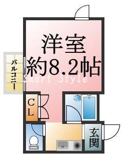 須磨本町の完工年月(1997年3月)築の賃貸アパートの間取り