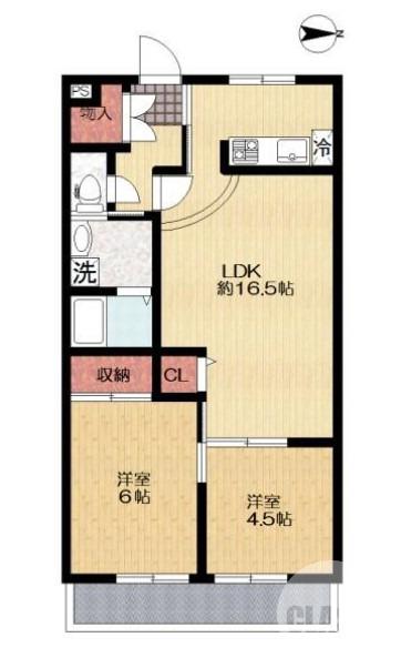深井沢町の完工年月(1985年11月)築の賃貸マンションの間取り