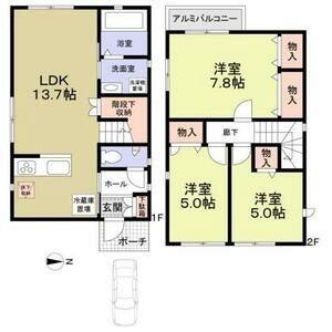 中京区壬生西土居ノ内町戸建の間取り