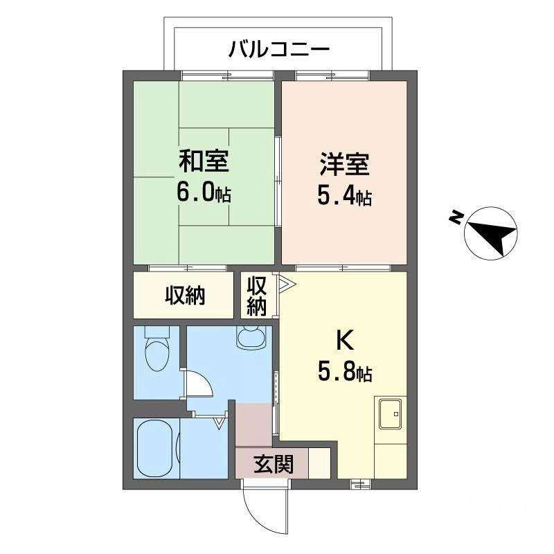 浦田町の完工年月(2000年10月)築の賃貸アパートの間取り