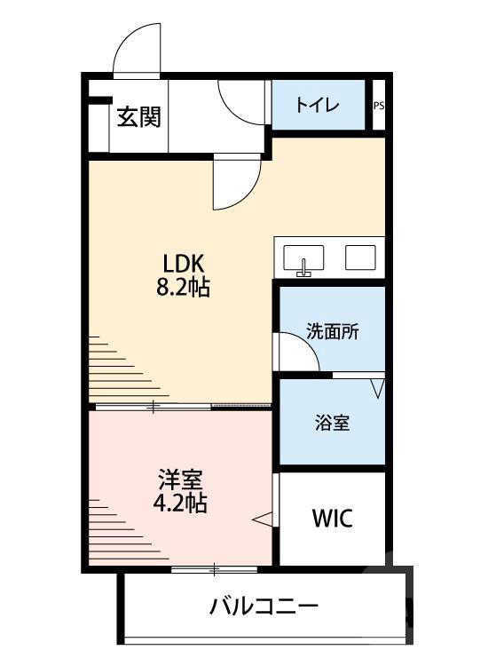泉町の完工年月(2025年3月)築の賃貸マンションの間取り