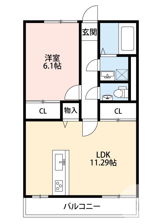 日置荘西町の完工年月(2021年9月)築の賃貸アパートの間取り