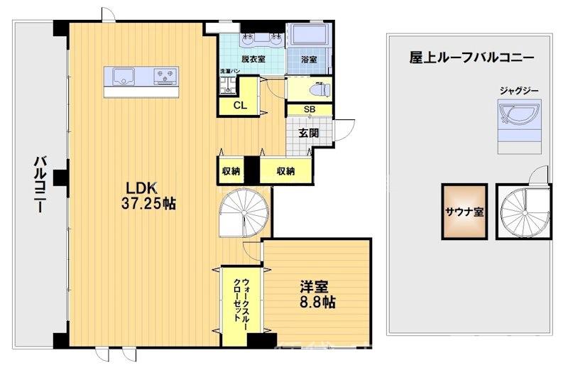 attrice太秦天神川(アトリーチェ太秦天神川)の間取り
