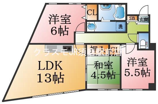 ベルトゥリー若草アネックスの間取り