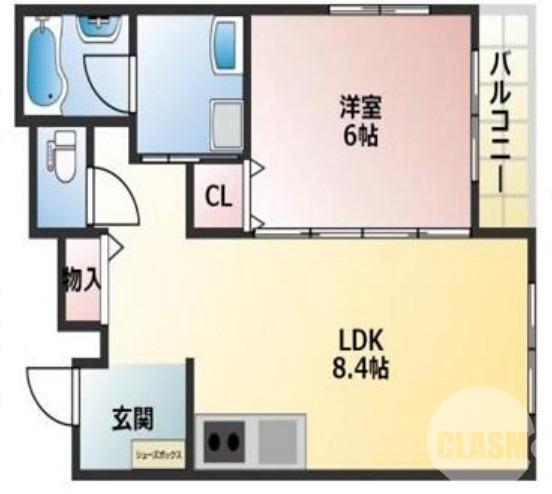深井清水町の完工年月(2023年1月)築の賃貸マンションの間取り