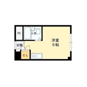 千里山西の完工年月(1990年3月)築の賃貸マンションの間取り