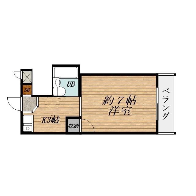 上山手町の完工年月(1988年9月)築の賃貸マンションの間取り