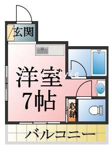 大黒町の完工年月(1985年9月)築の賃貸マンションの間取り