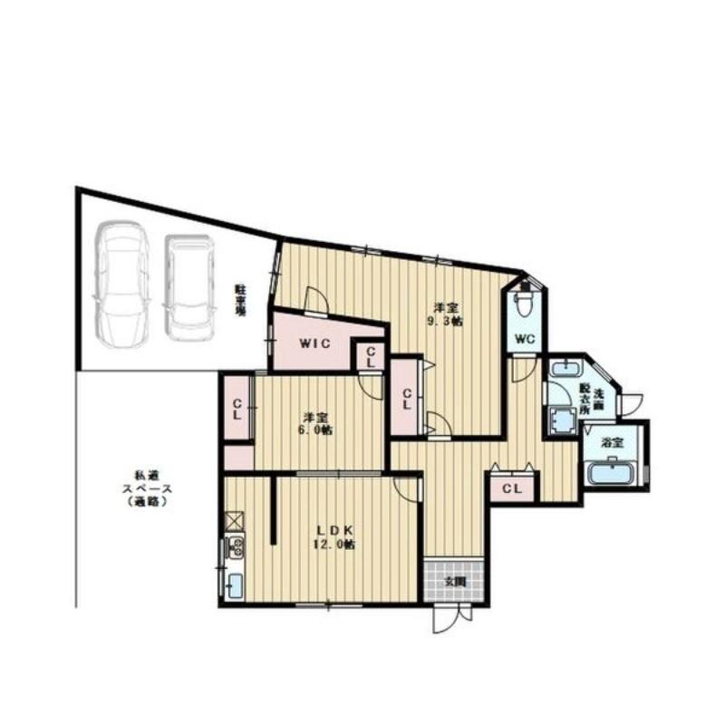 南清和園町の完工年月(1998年10月)築の賃貸一戸建ての間取り