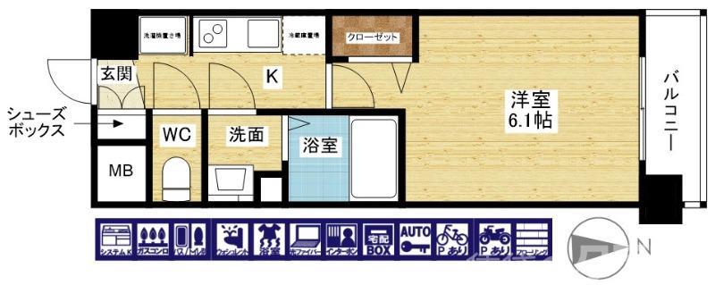 プレサンスOSAKA三国ネオスの間取り