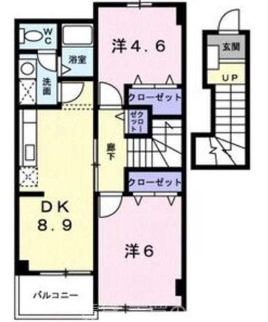 セントレア小野Aの間取り