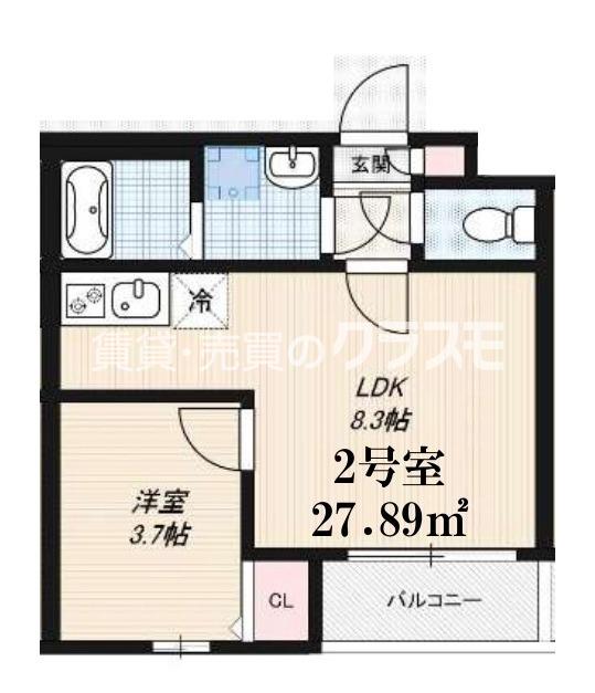 泉尾の完工年月(2025年2月)築の賃貸アパートの間取り