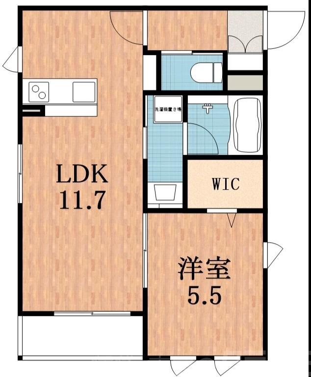 上之宮町の完工年月(2015年3月)築の賃貸マンションの間取り