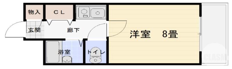 竜神橋町の完工年月(1996年4月)築の賃貸マンションの間取り