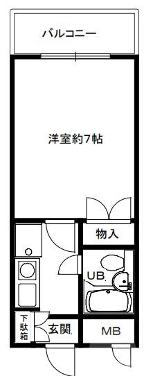 千里丘東の完工年月(1993年11月)築の賃貸マンションの間取り