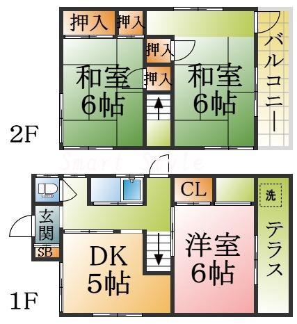 星が丘2-2-9戸建の間取り